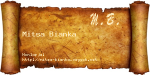 Mitsa Bianka névjegykártya